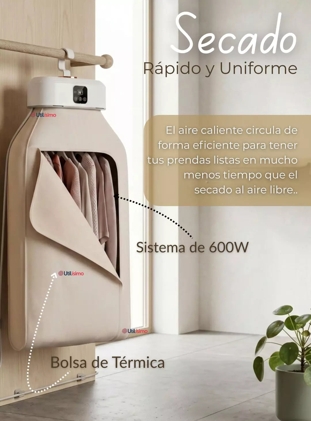 SECADOR DE ROPA PORTATIL
