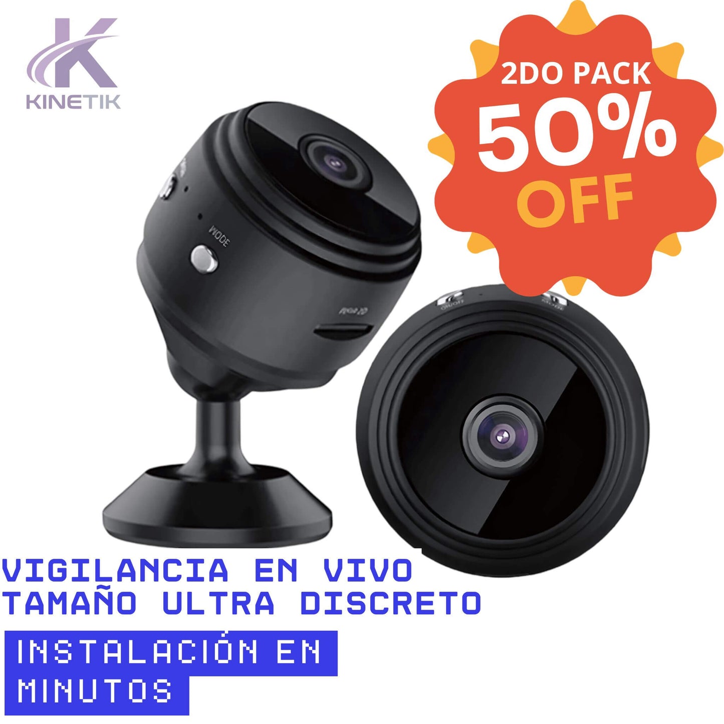 MINI CAMARA DE SEGURIDAD X3 UNIDADES