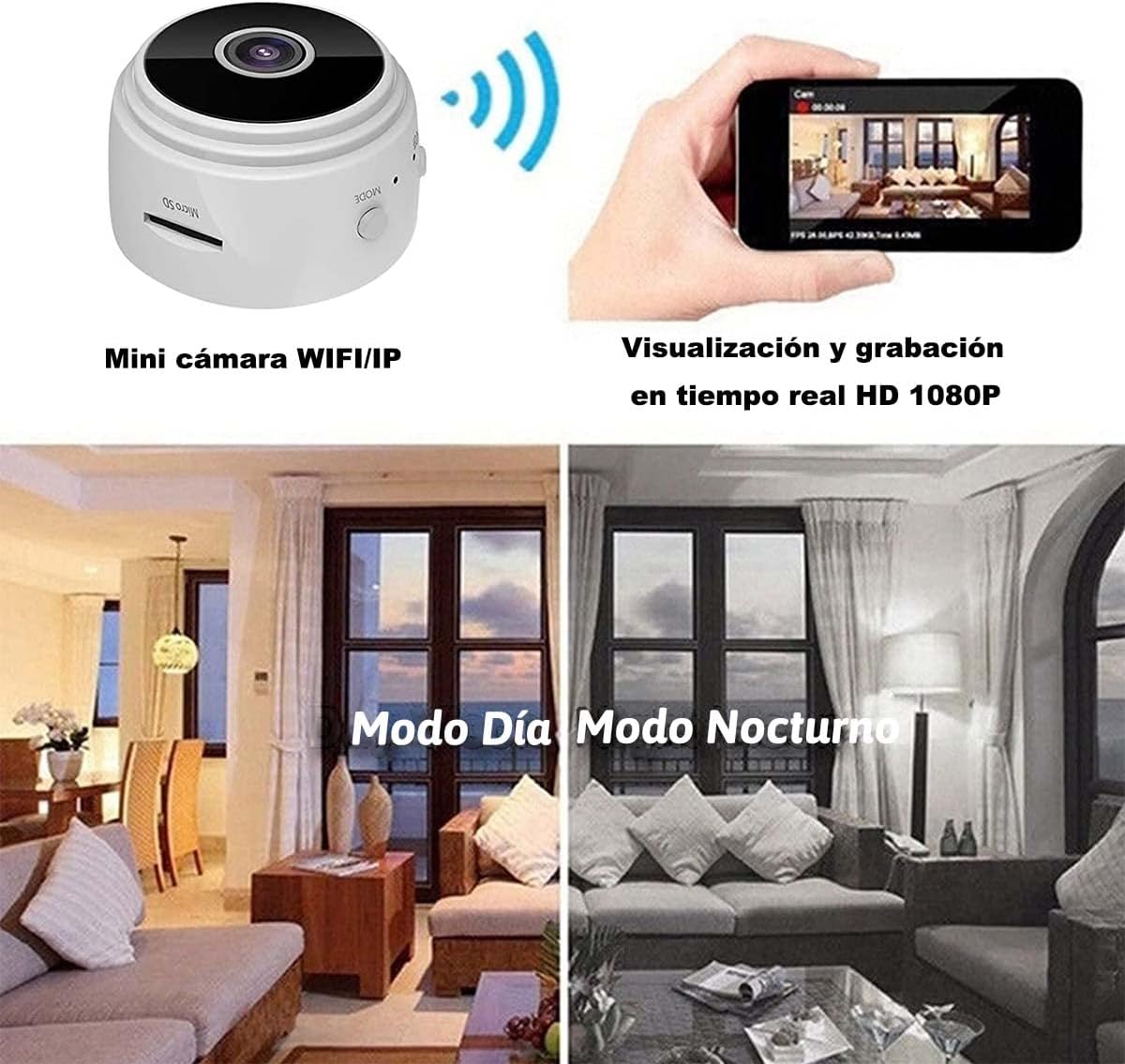 MINI CAMARA DE SEGURIDAD X3 UNIDADES