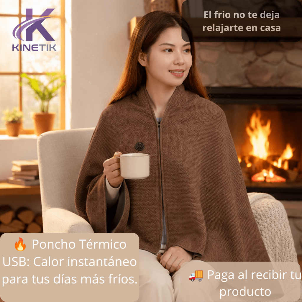 Manta Térmica Eléctrica USB Tipo Poncho – Tu Escudo Contra el Frío