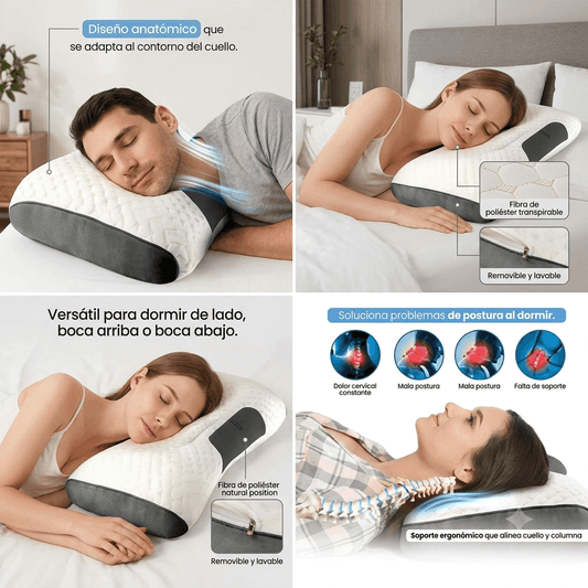 Almohada Cervical Ergonómica Memory Foam