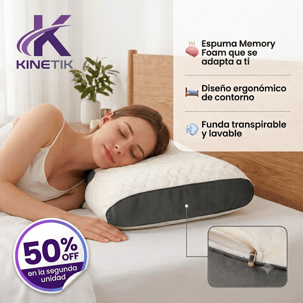 Almohada Cervical Ergonómica Memory Foam